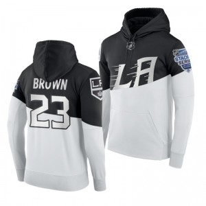 Men's Dustin Brown Kings 2020 NHL Stadium Series Authentic Adidas Hoodie White Black - Sale