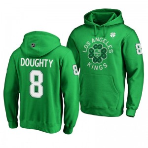 Drew Doughty Los Angeles Kings St. Patrick's Day Green Pullover Hoodie - Sale