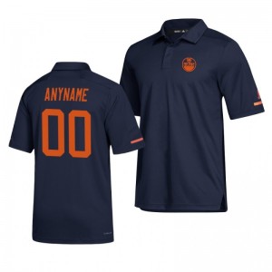 Oilers Custom Alternate Game Day Navy Polo Shirt - Sale