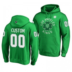 Custom Los Angeles Kings St. Patrick's Day Green Pullover Hoodie - Sale