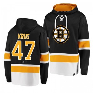 Bruins Torey Krug Dasher Player Lace-Up Black Hoodie - Sale