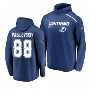 Andrei Vasilevskiy Lightning Blue Rinkside Transitional authentic pro Hoodie - Sale