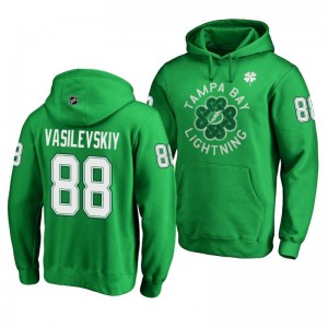 Andrei Vasilevskiy Tampa Bay Lightning St. Patrick's Day Green Pullover Hoodie - Sale