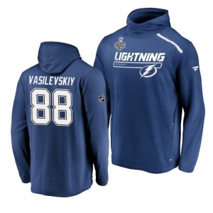 Lightning 2020 Stanley Cup Final Andrei Vasilevskiy Blue Authentic Pro Rinkside Transitional Hoodie - Sale