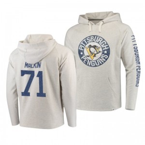 Pittsburgh Penguins Evgeni Malkin True Classics Cream French Terry Pullover Hoodie - Sale