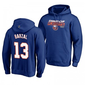 New York Islanders 2019 Stanley Cup Playoffs Mathew Barzal Royal Bound Body Checking Pullover Hoodie