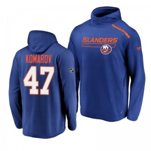 New York Islanders Leo Komarov Rinkside Transitional authentic pro Royal Hoodie
