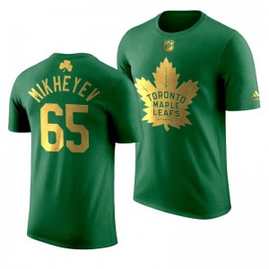 NHL Maple Leafs Ilya Mikheyev 2020 St. Patrick's Day Golden Limited Green T-shirt - Sale