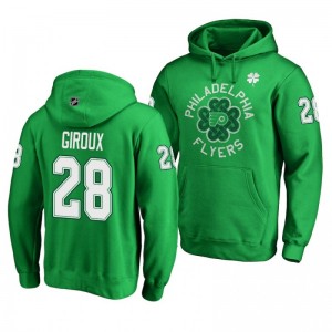 Claude Giroux Philadelphia Flyers St. Patrick's Day Green Pullover Hoodie - Sale