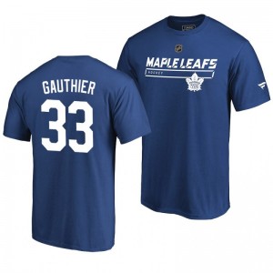 Toronto Maple Leafs Frederik Gauthier Blue Rinkside Collection Prime Authentic Pro T-shirt - Sale