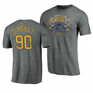 2020 Stanley Cup Playoffs Bound Goon Blues Ryan O'reilly Heathered Gray T-Shirt - Sale