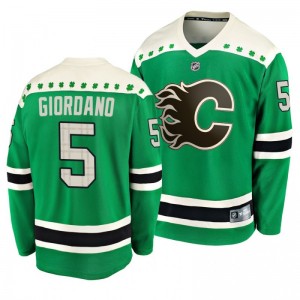 Flames Mark Giordano 2020 St. Patrick's Day Replica Player Green Jersey - Sale