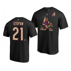 Derek Stepan Coyotes Alternate Authentic Stack T-Shirt Black - Sale