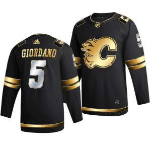 Flames Mark Giordano Black 2021 Golden Edition Limited Authentic Jersey - Sale