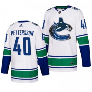 Elias Pettersson Canucks Authentic adidas Away White Jersey - Sale