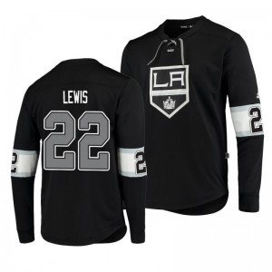 Kings Trevor Lewis Black Platinum Long Sleeve Jersey T-Shirt - Sale