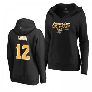 Dominik Simon Pittsburgh Penguins 2019 Stanley Cup Playoffs Bound Body Checking Pullover Women's Black Hoodie - Sale