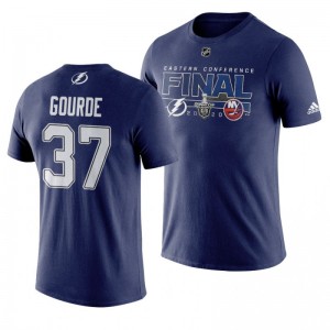 2020 Stanley Cup Playoffs Lightning Yanni Gourde Royal Eastern Conference Final Matchup T-Shirt - Sale
