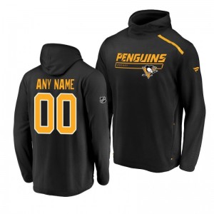 Pittsburgh Penguins Custom Rinkside Transitional authentic pro Black Hoodie - Sale