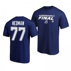 Lightning Victor Hedman Royal 2020 Stanley Cup Playoffs Eastern Conference Final Bound Overdrive T-Shirt - Sale