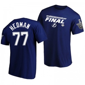 Lightning Victor Hedman Royal 2020 Stanley Cup Playoffs Eastern Conference Final  Overdrive T-Shirt - Sale