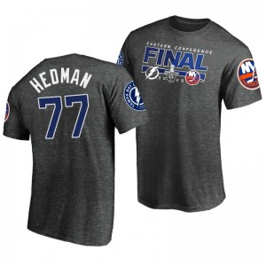 Lightning Victor Hedman Charcoal 2020 Stanley Cup Playoffs Eastern Conference Final Bound Matchup Tee - Sale
