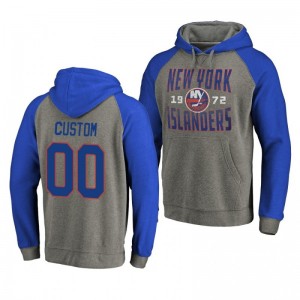 Custom Islanders Timeless Collection Ash Antique Stack Hoodie