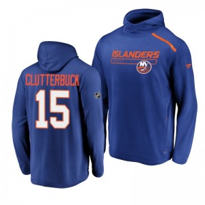 New York Islanders Cal Clutterbuck Rinkside Transitional authentic pro Royal Hoodie