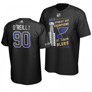 Ryan O'Reilly 2019 Stanley Cup Champions Blues Replica Trophy T-Shirt - Black - Sale