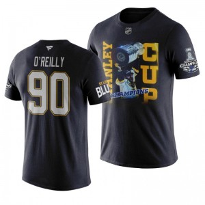Ryan O'Reilly 2019 Stanley Cup Champions Blues Player Graphics T-Shirt - Navy - Sale