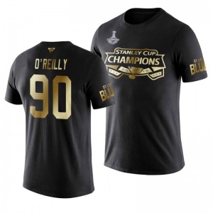 2019 Stanley Cup Champions Blues Black Golden Edition Ryan O'Reilly T-Shirt - Sale