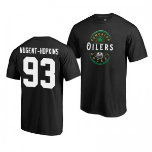 Edmonton Oilers Ryan Nugent-Hopkins 2019 St. Patrick's Day Forever Lucky Fanatics Black T-Shirt - Sale
