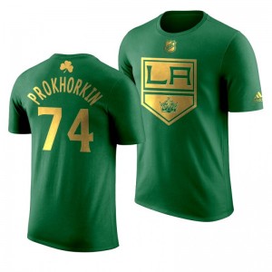 NHL Kings Nikolai Prokhorkin 2020 St. Patrick's Day Golden Limited Green T-shirt - Sale