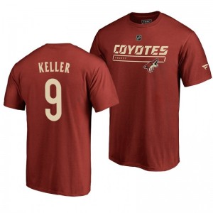 Arizona Coyotes Clayton Keller Red Rinkside Collection Prime Authentic Pro T-shirt - Sale
