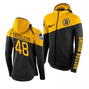 Bruins Matt Grzelcyk Full-Zip Yellow Hoodie - Sale