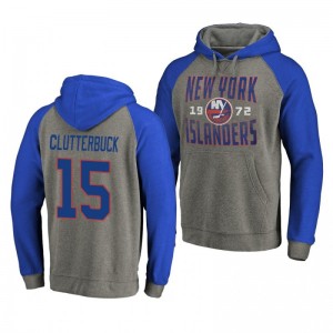 Cal Clutterbuck Islanders Timeless Collection Ash Antique Stack Hoodie