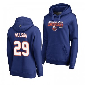 Brock Nelson New York Islanders 2019 Stanley Cup Playoffs Bound Body Checking Pullover Women's Royal Hoodie - Sale