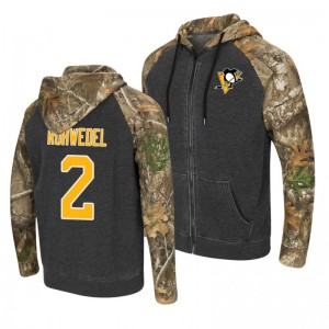Penguins Chad Ruhwedel RealTree Camo Pullover Hoodie Gray - Sale