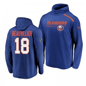 New York Islanders Anthony Beauvillier Rinkside Transitional authentic pro Royal Hoodie