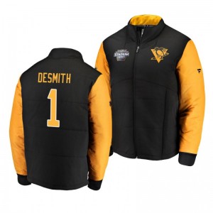 Black Penguins Casey DeSmith Authentic Pro Puffer NHL Stadium Series Jacket - Sale