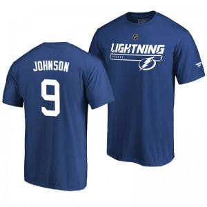 Tampa Bay Lightning Tyler Johnson Blue Rinkside Collection Prime Authentic Pro T-shirt - Sale