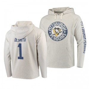 Pittsburgh Penguins Casey DeSmith True Classics Cream French Terry Pullover Hoodie - Sale