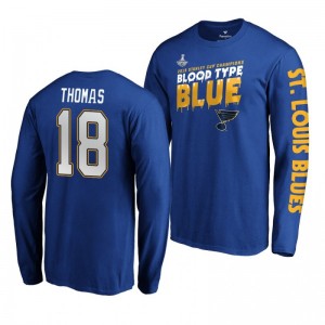 2019 Stanley Cup Champions Blues Royal Home Ice Robert Thomas T-Shirt - Sale