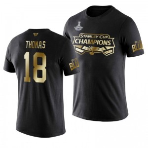 2019 Stanley Cup Champions Blues Black Golden Edition Robert Thomas T-Shirt - Sale