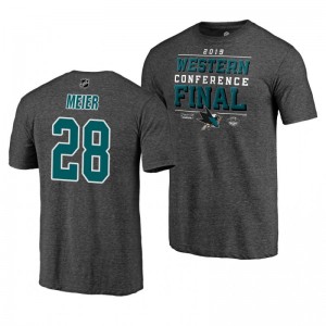 Sharks 2019 Stanley Cup Playoffs Timo Meier Western Conference Finals Gray T-Shirt - Sale