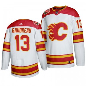 Johnny Gaudreau Flames White 2019-20 Heritage Authentic Jersey - Sale