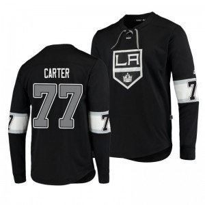 Kings Jeff Carter Black Platinum Long Sleeve Jersey T-Shirt - Sale