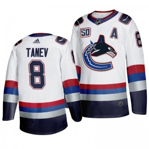 Christopher Tanev Canucks 50th Anniversary White Vintage Authentic Jersey - Sale