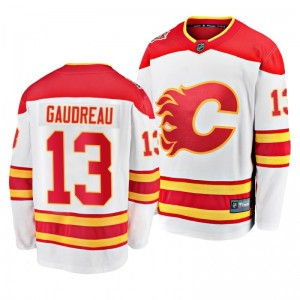 Johnny Gaudreau Flames White 2019-20 Heritage Breakaway Player Jersey - Sale