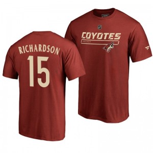 Arizona Coyotes Brad Richardson Red Rinkside Collection Prime Authentic Pro T-shirt - Sale